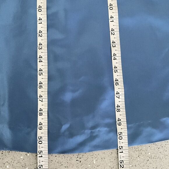 100% Silk Vintage Coldwater Creek Dress Blue Maxi Sleeveless Button Front 10 - Picture 7 of 9